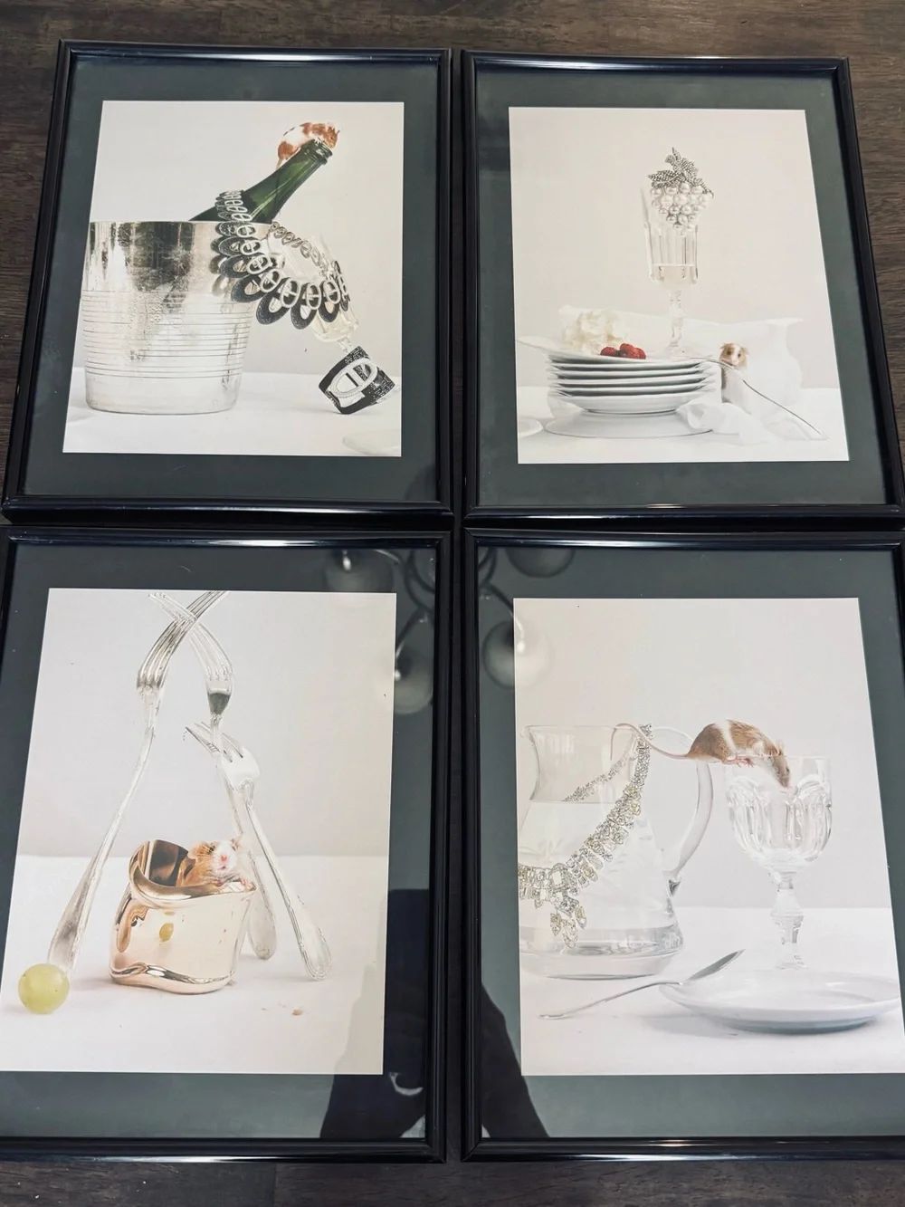 Framed Mouse Luxury Designer Jewelry Art Set